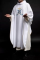 Biały ornat haftowany motywem maryjnym - KOR/090/04/12 - HAF KOR/090/04/12 - Dewocjonalia P.H. Jakóbczak - Katolicki sklep liturgiczny i hurtownia
