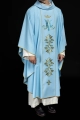 Ornat niebieski haftowany z motywem maryjnym - KOR/061/06/01 - HAF KOR/061/06/01 - Dewocjonalia P.H. Jakóbczak - Katolicki sklep liturgiczny i hurtownia