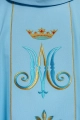 Ornat niebieski haftowany z motywem maryjnym - KOR/061/06/01 - HAF KOR/061/06/01 - Dewocjonalia P.H. Jakóbczak - Katolicki sklep liturgiczny i hurtownia
