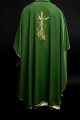 Zielony ornat z haftem złotego krzyża - KOR/026/01/12 - HAF KOR/026/01/12 - Dewocjonalia P.H. Jakóbczak - Katolicki sklep liturgiczny i hurtownia