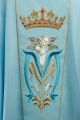 Ornat maryjny niebieski haftowany koroną - KOR/058/06/01 - HAF KOR/058/06/01 - Dewocjonalia P.H. Jakóbczak - Katolicki sklep liturgiczny i hurtownia