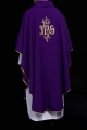 Fioletowy ornat ze złotym haftem IHS - KOR/032/03/12 - HAF KOR/032/03/12 - Dewocjonalia P.H. Jakóbczak - Katolicki sklep liturgiczny i hurtownia