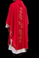 Czerwony ornat liturgiczny haftowany IHS - KOR/031/02/01 - HAF KOR/031/02/01 - Dewocjonalia P.H. Jakóbczak - Katolicki sklep liturgiczny i hurtownia