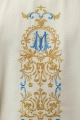 Ornat liturgiczny ecru z błyszczącej tkaniny ozdobiony koralikami - LE/7024/05 - HAF LE/7024/05 - Dewocjonalia P.H. Jakóbczak - Katolicki sklep liturgiczny i hurtownia