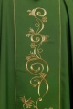 Ornat zielony z haftem IHS i szerokim pasem ozdobnym - KOR/031/01/01 - HAF KOR/031/01/01 - Dewocjonalia P.H. Jakóbczak - Katolicki sklep liturgiczny i hurtownia