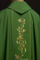 Ornat zielony z haftem IHS i szerokim pasem ozdobnym - KOR/031/01/01 - HAF KOR/031/01/01 - Dewocjonalia P.H. Jakóbczak - Katolicki sklep liturgiczny i hurtownia