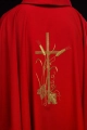 Czerwony ornat ze złotym haftem krzyża - KOR/026/02/12 - HAF KOR/026/02/12 - Dewocjonalia P.H. Jakóbczak - Katolicki sklep liturgiczny i hurtownia