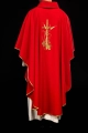 Czerwony ornat ze złotym haftem krzyża - KOR/026/02/12 - HAF KOR/026/02/12 - Dewocjonalia P.H. Jakóbczak - Katolicki sklep liturgiczny i hurtownia