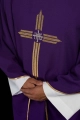 Fioletowy ornat z haftowanym krzyżem IHS - KOR/017/03/12 - HAF KOR/017/03/12 - Dewocjonalia P.H. Jakóbczak - Katolicki sklep liturgiczny i hurtownia