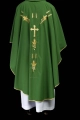 Ornat zielony haftowany z symbolem IHS i winogronami - KOR/057/01/01 - HAF KOR/057/01/01 - Dewocjonalia P.H. Jakóbczak - Katolicki sklep liturgiczny i hurtownia