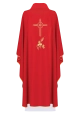Czerwony ornat liturgiczny haftowany motywem IHS - KOR/003/02/12 - HAF KOR/003/02/12 - Dewocjonalia P.H. Jakóbczak - Katolicki sklep liturgiczny i hurtownia