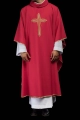 Czerwony ornat haftowany wzorem krzyża - KOR/037/02/12 - HAF KOR/037/02/12 - Dewocjonalia P.H. Jakóbczak - Katolicki sklep liturgiczny i hurtownia