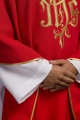 Czerwony ornat ze złotym haftem IHS - KOR/032/02/12 - HAF KOR/032/02/12 - Dewocjonalia P.H. Jakóbczak - Katolicki sklep liturgiczny i hurtownia