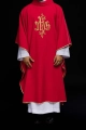 Czerwony ornat ze złotym haftem IHS - KOR/032/02/12 - HAF KOR/032/02/12 - Dewocjonalia P.H. Jakóbczak - Katolicki sklep liturgiczny i hurtownia