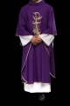 Fioletowy ornat z haftem złotego krzyża - KOR/026/03/12 - HAF KOR/026/03/12 - Dewocjonalia P.H. Jakóbczak - Katolicki sklep liturgiczny i hurtownia