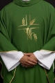 Ornat zielony z haftem krzyża i kłosów - KOR/016/01/12 - HAF KOR/016/01/12 - Dewocjonalia P.H. Jakóbczak - Katolicki sklep liturgiczny i hurtownia