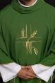 Ornat zielony z haftem krzyża i kłosów - KOR/016/01/12 - HAF KOR/016/01/12 - Dewocjonalia P.H. Jakóbczak - Katolicki sklep liturgiczny i hurtownia