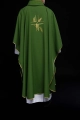 Ornat zielony z haftem krzyża i kłosów - KOR/016/01/12 - HAF KOR/016/01/12 - Dewocjonalia P.H. Jakóbczak - Katolicki sklep liturgiczny i hurtownia