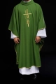 Zielony ornat z haftem Alfa i Omega - KOR/013/01/12 - HAF KOR/013/01/12 - Dewocjonalia P.H. Jakóbczak - Katolicki sklep liturgiczny i hurtownia