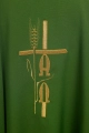Zielony ornat z haftem Alfa i Omega - KOR/013/01/12 - HAF KOR/013/01/12 - Dewocjonalia P.H. Jakóbczak - Katolicki sklep liturgiczny i hurtownia