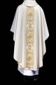 Ornat ecru z połyskującej tkaniny z bogatym złotym haftem na pasie - LE/7021/05 - HAF LE/7021/05 - Dewocjonalia P.H. Jakóbczak - Katolicki sklep liturgiczny i hurtownia