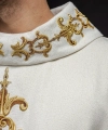 Ornat liturgiczny ecru bogato haftowany kamieniami - LE/7014/05 - HAF LE/7014/05 - Dewocjonalia P.H. Jakóbczak - Katolicki sklep liturgiczny i hurtownia