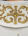 Ornat liturgiczny ecru bogato haftowany kamieniami - LE/7014/05 - HAF LE/7014/05 - Dewocjonalia P.H. Jakóbczak - Katolicki sklep liturgiczny i hurtownia