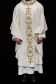 Ornat liturgiczny ecru bogato haftowany kamieniami - LE/7014/05 - HAF LE/7014/05 - Dewocjonalia P.H. Jakóbczak - Katolicki sklep liturgiczny i hurtownia
