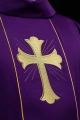 Ornat fioletowy z haftem krzyża i kłosów - KOR/375/03/53 - HAF KOR/375/03/53 - Dewocjonalia P.H. Jakóbczak - Katolicki sklep liturgiczny i hurtownia