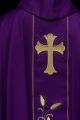 Ornat fioletowy z haftem krzyża i kłosów - KOR/375/03/53 - HAF KOR/375/03/53 - Dewocjonalia P.H. Jakóbczak - Katolicki sklep liturgiczny i hurtownia