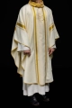 Ornat ecru z bogatym złoceniem i motywem IHS - KOR/183/05/27 - HAF KOR/183/05/27 - Dewocjonalia P.H. Jakóbczak - Katolicki sklep liturgiczny i hurtownia