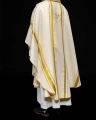 Ornat ecru z bogatym złoceniem i motywem IHS - KOR/183/05/27 - HAF KOR/183/05/27 - Dewocjonalia P.H. Jakóbczak - Katolicki sklep liturgiczny i hurtownia