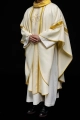 Ornat ecru z bogatym złoceniem i motywem IHS - KOR/183/05/27 - HAF KOR/183/05/27 - Dewocjonalia P.H. Jakóbczak - Katolicki sklep liturgiczny i hurtownia