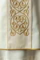 Ornat ecru z haftowanym pasem na aksamicie - KOR/169/05 - HAF KOR/169/05 - Dewocjonalia P.H. Jakóbczak - Katolicki sklep liturgiczny i hurtownia