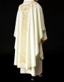Ornat ecru z haftowanym pasem na aksamicie - KOR/169/05 - HAF KOR/169/05 - Dewocjonalia P.H. Jakóbczak - Katolicki sklep liturgiczny i hurtownia
