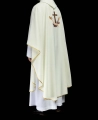 Ornat liturgiczny ecru z krzyżem franciszkańskim - KOR/180/05/01 - HAF KOR/180/05/01 - Dewocjonalia P.H. Jakóbczak - Katolicki sklep liturgiczny i hurtownia