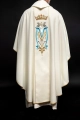 Ornat maryjny ecru z haftem korony - KOR/058/05/01 - HAF KOR/058/05/01 - Dewocjonalia P.H. Jakóbczak - Katolicki sklep liturgiczny i hurtownia