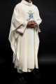 Ornat ecru haftowany z motywem maryjnym - KOR/090/05/12 - HAF KOR/090/05/12 - Dewocjonalia P.H. Jakóbczak - Katolicki sklep liturgiczny i hurtownia