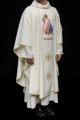 Ornat ecru z haftem Jezusa Miłosiernego i IHS - KOR/113/05/01 - HAF KOR/113/05/01 - Dewocjonalia P.H. Jakóbczak - Katolicki sklep liturgiczny i hurtownia