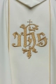 Ornat ecru z haftem Jezusa Miłosiernego i IHS - KOR/113/05/01 - HAF KOR/113/05/01 - Dewocjonalia P.H. Jakóbczak - Katolicki sklep liturgiczny i hurtownia