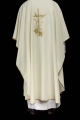 Ornat ecru ze złotym haftem krzyża - HAF KOR/026/05/12 - Dewocjonalia P.H. Jakóbczak - Katolicki sklep liturgiczny i hurtownia