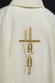 Ornat ecru z haftem Alfa i Omega - KOR/013/05/12 - HAF KOR/013/05/12 - Dewocjonalia P.H. Jakóbczak - Katolicki sklep liturgiczny i hurtownia