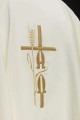 Ornat ecru z haftem Alfa i Omega - KOR/013/05/12 - HAF KOR/013/05/12 - Dewocjonalia P.H. Jakóbczak - Katolicki sklep liturgiczny i hurtownia