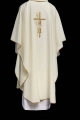 Ornat ecru z haftem Alfa i Omega - KOR/013/05/12 - HAF KOR/013/05/12 - Dewocjonalia P.H. Jakóbczak - Katolicki sklep liturgiczny i hurtownia