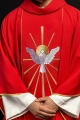 Ornat czerwony z haftem Ducha Świętego - KOR/015/02/01 - HAF KOR/015/02/01 - Dewocjonalia P.H. Jakóbczak - Katolicki sklep liturgiczny i hurtownia