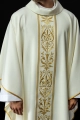 Ornat liturgiczny ecru z haftowanym pasem - KOR/008/05/01 - HAF KOR/008/05/01 - Dewocjonalia P.H. Jakóbczak - Katolicki sklep liturgiczny i hurtownia
