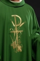 Zielony ornat z haftem złotego krzyża - KOR/026/01/12 - HAF KOR/026/01/12 - Dewocjonalia P.H. Jakóbczak - Katolicki sklep liturgiczny i hurtownia