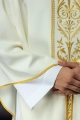 Ornat liturgiczny ecru z haftowanym pasem - KOR/008/05/01 - HAF KOR/008/05/01 - Dewocjonalia P.H. Jakóbczak - Katolicki sklep liturgiczny i hurtownia