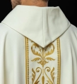 Ornat liturgiczny ecru z haftowanym pasem - KOR/008/05/01 - HAF KOR/008/05/01 - Dewocjonalia P.H. Jakóbczak - Katolicki sklep liturgiczny i hurtownia
