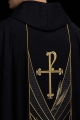 Czarny ornat z haftowanym pasem PAX i motywem kłosów pszenicy - LE/7050/07 - HAF LE/7050/07 - Dewocjonalia P.H. Jakóbczak - Katolicki sklep liturgiczny i hurtownia